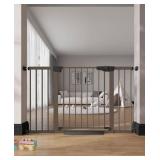 Cumbor 29.7' 51.5' Extra Wide Baby Gate for Stairs, Pressure-Mounted Dog Gates for Doorways & Hallways, Auto-Close Walk-Through, No-Trip Design, Child Proof Safety, Dog/Pet Gate for Indoor Use, Brown Cumbor 29.7' 51.5' Extra Wide Baby Gate for Stairs, Pressure-Mounted Dog Gates for Doorways & Hallways, Auto-Close Walk-Through, No-Trip Design, Child Proof Safety, Dog/Pet Gate for Indoor Use, Brown