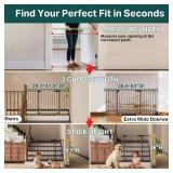 Cumbor 29.7' 51.5' Extra Wide Baby Gate for Stairs, Pressure-Mounted Dog Gates for Doorways & Hallways, Auto-Close Walk-Through, No-Trip Design, Child Proof Safety, Dog/Pet Gate for Indoor Use, Brown Cumbor 29.7' 51.5' Extra Wide Baby Gate for Stairs, Pressure-Mounted Dog Gates for Doorways & Hallways, Auto-Close Walk-Through, No-Trip Design, Child Proof Safety, Dog/Pet Gate for Indoor Use, Brown
