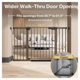 Cumbor 29.7' 51.5' Extra Wide Baby Gate for Stairs, Pressure-Mounted Dog Gates for Doorways & Hallways, Auto-Close Walk-Through, No-Trip Design, Child Proof Safety, Dog/Pet Gate for Indoor Use, Brown Cumbor 29.7' 51.5' Extra Wide Baby Gate for Stairs, Pressure-Mounted Dog Gates for Doorways & Hallways, Auto-Close Walk-Through, No-Trip Design, Child Proof Safety, Dog/Pet Gate for Indoor Use, Brown