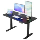 HUANUO Electric Standing Desk, 55 x 24 Inch Height Adjustable Computer Desk with Storage Bag, 4 Height Memory Settings, Sit Stand Up Desk for Home Office, Deep Black HUANUO Electric Standing Desk, 55 x 24 Inch Height Adjustable Computer Desk with Storage Bag, 4 Height Memory Settings, Sit Stand Up Desk for Home Office, Deep Black