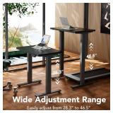 HUANUO Electric Standing Desk, 55 x 24 Inch Height Adjustable Computer Desk with Storage Bag, 4 Height Memory Settings, Sit Stand Up Desk for Home Office, Deep Black HUANUO Electric Standing Desk, 55 x 24 Inch Height Adjustable Computer Desk with Storage Bag, 4 Height Memory Settings, Sit Stand Up Desk for Home Office, Deep Black