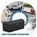 Retails for $126! Garvee 36 in Steel Trailer Tongue Tool Box Wide Utility Trailer Tongue Box RV Storage OrganizerTrailer Storage Toolbox With Lock & Keys Black, 5 Bar Tread (36 in X12 in X12 in) Retails for $126! Garvee 36 in Steel Trailer Tongue Tool Box Wide Utility Trailer Tongue Box RV Storage OrganizerTrailer Storage Toolbox With Lock & Keys Black, 5 Bar Tread (36 in X12 in X12 in)