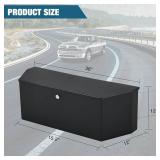 Retails for $126! Garvee 36 in Steel Trailer Tongue Tool Box Wide Utility Trailer Tongue Box RV Storage OrganizerTrailer Storage Toolbox With Lock & Keys Black, 5 Bar Tread (36 in X12 in X12 in) Retails for $126! Garvee 36 in Steel Trailer Tongue Tool Box Wide Utility Trailer Tongue Box RV Storage OrganizerTrailer Storage Toolbox With Lock & Keys Black, 5 Bar Tread (36 in X12 in X12 in)
