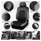 CAR PASS Leather Seat Covers, Automotive Sport Car Seat Cover Super 5mm Composite Sponge Inside, Airbag Compatible Universal Fits Most Cars, SUVs, Trucks and Vans (Full Set,Black & Gray) CAR PASS Leather Seat Covers, Automotive Sport Car Seat Cover Super 5mm Composite Sponge Inside, Airbag Compatible Universal Fits Most Cars, SUVs, Trucks and Vans (Full Set,Black & Gray)
