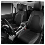 CAR PASS Leather Seat Covers, Automotive Sport Car Seat Cover Super 5mm Composite Sponge Inside, Airbag Compatible Universal Fits Most Cars, SUVs, Trucks and Vans (Full Set,Black & Gray) CAR PASS Leather Seat Covers, Automotive Sport Car Seat Cover Super 5mm Composite Sponge Inside, Airbag Compatible Universal Fits Most Cars, SUVs, Trucks and Vans (Full Set,Black & Gray)