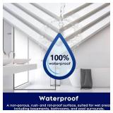 Premium PVC Smooth Drop Ceiling Tiles 2ft x 2ft - Waterproof, Fire-Rated, Washable, Drop in Installation - No Rot, No Sag, 12-Pack Cover 48 Sq. Ft, White Premium PVC Smooth Drop Ceiling Tiles 2ft x 2ft - Waterproof, Fire-Rated, Washable, Drop in Installation - No Rot, No Sag, 12-Pack Cover 48 Sq. Ft, White