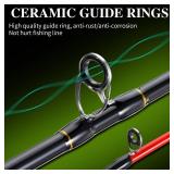 Sougayilang Slow Pitch Jigging Rod, 40 Ton Carbon Fiber Blank, 2-Piece Casting Rod for Snapper, Grouper Tuna Hairtail and Spanish Mackerel Sougayilang Slow Pitch Jigging Rod, 40 Ton Carbon Fiber Blank, 2-Piece Casting Rod for Snapper, Grouper Tuna Hairtail and Spanish Mackerel