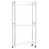Amazon Basics Adjustable Clothes Rack for Handing, Double Hanging Rod Garment Rolling Closet Clothing Organizer, Chrome, 36' x 14' x 72' Amazon Basics Adjustable Clothes Rack for Handing, Double Hanging Rod Garment Rolling Closet Clothing Organizer, Chrome, 36' x 14' x 72'