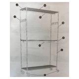 Amazon Basics Adjustable Clothes Rack for Handing, Double Hanging Rod Garment Rolling Closet Clothing Organizer, Chrome, 36' x 14' x 72' Amazon Basics Adjustable Clothes Rack for Handing, Double Hanging Rod Garment Rolling Closet Clothing Organizer, Chrome, 36' x 14' x 72'