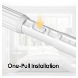 White Tension Curtain Rod 41-126In(4-10Ft), Long Outdoor Curtain Rod No Drilling for Window or Bathroom Patio, Adjustable Heavy Duty Shower Rod,Rod Diameter 1.26In-One-bond stretching White Tension Curtain Rod 41-126In(4-10Ft), Long Outdoor Curtain Rod No Drilling for Window or Bathroom Patio, Adjustable Heavy Duty Shower Rod,Rod Diameter 1.26In-One-bond stretching