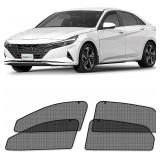 CLIM ART Magnetic Car Window Shades for Hyundai Elantra 2021-2026 Custom-Fit Sun Blocker Curtains, Side Window Covers, Essential Car Accessories for Camping, Baby, and Privacy Protection - MS0152 CLIM ART Magnetic Car Window Shades for Hyundai Elantra 2021-2026 Custom-Fit Sun Blocker Curtains, Side Window Covers, Essential Car Accessories for Camping, Baby, and Privacy Protection - MS0152