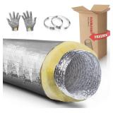 4 Inch Insulated Flexible Duct,HVAC Insulation Duct,25 Feet Insulated Duct, 4 in Insulated Duct Hose, R4.2 Air Flexible Duct Aluminum Hose 4'25' Long,for HVAC Flex Ductowrk 4 Inch Insulated Flexible Duct,HVAC Insulation Duct,25 Feet Insulated Duct, 4 in Insulated Duct Hose, R4.2 Air Flexible Duct Aluminum Hose 4'25' Long,for HVAC Flex Ductowrk