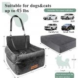 Dog Booster Car Seat for Small Medium Dogs, 6 Inches Memory Foam Elevated Dog Pet Car Bed up to 45 lbs with 2 Safety Belts, Leakproof, Detachable and Washable (Black). Dog Booster Car Seat for Small Medium Dogs, 6 Inches Memory Foam Elevated Dog Pet Car Bed up to 45 lbs with 2 Safety Belts, Leakproof, Detachable and Washable (Black).