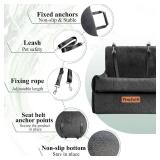 Dog Booster Car Seat for Small Medium Dogs, 6 Inches Memory Foam Elevated Dog Pet Car Bed up to 45 lbs with 2 Safety Belts, Leakproof, Detachable and Washable (Black). Dog Booster Car Seat for Small Medium Dogs, 6 Inches Memory Foam Elevated Dog Pet Car Bed up to 45 lbs with 2 Safety Belts, Leakproof, Detachable and Washable (Black).