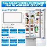 ARLBA Upgraded 34'x21' W10714545 Refrigerator Freezer Door Gasket Part Compatble with Kitchen Aid,Kenmore and Whirlpool Refrigerator Freezer Door Gasket Seal W10164045 W10714545 APS11757265 AP6023917 ARLBA Upgraded 34'x21' W10714545 Refrigerator Freezer Door Gasket Part Compatble with Kitchen Aid,Kenmore and Whirlpool Refrigerator Freezer Door Gasket Seal W10164045 W10714545 APS11757265 AP6023917