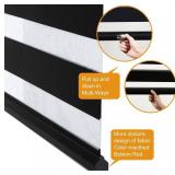 Persilux Cordless Zebra Blinds for Windows Free-Stop Roller Windows Shades (24' W X 72' H, Black) Dual Layer Light Control for Day and Night, Light Filtering Sheer Shades for Home, Bedroom Persilux Cordless Zebra Blinds for Windows Free-Stop Roller Windows Shades (24' W X 72' H, Black) Dual Layer Light Control for Day and Night, Light Filtering Sheer Shades for Home, Bedroom