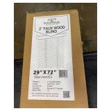 DEZ FURNISHINGS Cordless 2' Faux Wood Blind, 34' W x 48' H, Gray DEZ FURNISHINGS Cordless 2' Faux Wood Blind, 34' W x 48' H, Gray