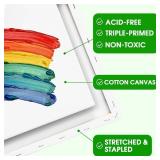 ESRICH Stretched Canvas for Painting 32x48 Inch, 3Pack Large Canvas for Painting, Primed Acid-Free Cotton Blank Canvases, Art Paint Canvases for Oil Paint,Watercolor,Acrylic Paint,Gouache and Tempera. ESRICH Stretched Canvas for Painting 32x48 Inch, 3Pack Large Canvas for Painting, Primed Acid-Free Cotton Blank Canvases, Art Paint Canvases for Oil Paint,Watercolor,Acrylic Paint,Gouache and Tempera.