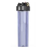 WHT20 Whole House Water Filter Housing, Fit 20'x4.5' Sediment etc Filters for Well and City Water, Big Filter Blue Pre-Filtration System for Home, 1' NPT Port, Pressure Release (Clear Housing) WHT20 Whole House Water Filter Housing, Fit 20'x4.5' Sediment etc Filters for Well and City Water, Big Filter Blue Pre-Filtration System for Home, 1' NPT Port, Pressure Release (Clear Housing)