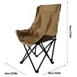 Camping Folding Chair, Portable Outdoor Lawn Chair with Side Pocket Cup Holder Storage Bag for Camping Hiking Traveling (Khaki) Camping Folding Chair, Portable Outdoor Lawn Chair with Side Pocket Cup Holder Storage Bag for Camping Hiking Traveling (Khaki)