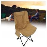 Camping Folding Chair, Portable Outdoor Lawn Chair with Side Pocket Cup Holder Storage Bag for Camping Hiking Traveling (Khaki) Camping Folding Chair, Portable Outdoor Lawn Chair with Side Pocket Cup Holder Storage Bag for Camping Hiking Traveling (Khaki)