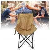 Camping Folding Chair, Portable Outdoor Lawn Chair with Side Pocket Cup Holder Storage Bag for Camping Hiking Traveling (Khaki) Camping Folding Chair, Portable Outdoor Lawn Chair with Side Pocket Cup Holder Storage Bag for Camping Hiking Traveling (Khaki)