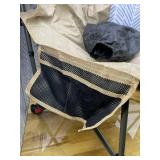 Camping Folding Chair, Portable Outdoor Lawn Chair with Side Pocket Cup Holder Storage Bag for Camping Hiking Traveling (Khaki) Camping Folding Chair, Portable Outdoor Lawn Chair with Side Pocket Cup Holder Storage Bag for Camping Hiking Traveling (Khaki)