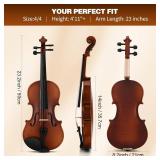 MUSTAR Violin, 4/4 Violin for Beginners, Classic Violin 4/4 Full Set with Bow, Rosins, Hard Case, Mute, Fingerboard Stickers, Shoulder Rest, Beginner KIt for Adults,Kids MUSTAR Violin, 4/4 Violin for Beginners, Classic Violin 4/4 Full Set with Bow, Rosins, Hard Case, Mute, Fingerboard Stickers, Shoulder Rest, Beginner KIt for Adults,Kids