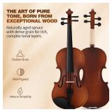 MUSTAR Violin, 4/4 Violin for Beginners, Classic Violin 4/4 Full Set with Bow, Rosins, Hard Case, Mute, Fingerboard Stickers, Shoulder Rest, Beginner KIt for Adults,Kids MUSTAR Violin, 4/4 Violin for Beginners, Classic Violin 4/4 Full Set with Bow, Rosins, Hard Case, Mute, Fingerboard Stickers, Shoulder Rest, Beginner KIt for Adults,Kids