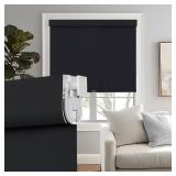 Persilux No Drill No Tools 100% Blackout Roller Blinds for Indoor Windows, Free-Stop Cordless Roller Shades for Windows, Thermal Insulated Fabric Window Blinds for Home Bedroom (Black, 33' W x 72' H) Persilux No Drill No Tools 100% Blackout Roller Blinds for Indoor Windows, Free-Stop Cordless Roller Shades for Windows, Thermal Insulated Fabric Window Blinds for Home Bedroom (Black, 33' W x 72' H)