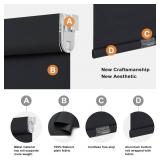 Persilux No Drill No Tools 100% Blackout Roller Blinds for Indoor Windows, Free-Stop Cordless Roller Shades for Windows, Thermal Insulated Fabric Window Blinds for Home Bedroom (Black, 33' W x 72' H) Persilux No Drill No Tools 100% Blackout Roller Blinds for Indoor Windows, Free-Stop Cordless Roller Shades for Windows, Thermal Insulated Fabric Window Blinds for Home Bedroom (Black, 33' W x 72' H)