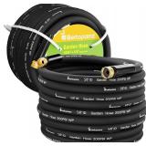 100 ft Garden Hose, 5/8 in Heavy Duty Water Hose, Flexible and Durable, Lightweight Rubber Hybrid Hose, Leak-Free Connections, Male to Female 3/4' Brass Fittings for Patio, Lawn, Black 100 ft Garden Hose, 5/8 in Heavy Duty Water Hose, Flexible and Durable, Lightweight Rubber Hybrid Hose, Leak-Free Connections, Male to Female 3/4' Brass Fittings for Patio, Lawn, Black