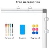 WALGLASS Combination Magnetic Whiteboard & Corkboard, 36'x24' Combo for School, Office & Home, Dry Erase Board with Removable Tray, Pins, Eraser, Markers & Magnets WALGLASS Combination Magnetic Whiteboard & Corkboard, 36'x24' Combo for School, Office & Home, Dry Erase Board with Removable Tray, Pins, Eraser, Markers & Magnets