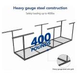 Retails for $105! FLEXIMOUNTS 2x8 Garage Storage Rack, Adjustable Overhead Storage Organization System, Heavy Duty Metal Ceiling Rack, 400lbs Weight Capacity, Black, Classic Series Retails for $105! FLEXIMOUNTS 2x8 Garage Storage Rack, Adjustable Overhead Storage Organization System, Heavy Duty Metal Ceiling Rack, 400lbs Weight Capacity, Black, Classic Series