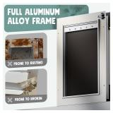Dog Door for Door All Aluminum 3 Flaps White, Large Dog Doggy Doggie Door, Heavy Duty Pet Door for Dogs, with Insulation Flap and Lockable Closing Panel, Durable Rust Resistant, for Pets Up to 110lbs Dog Door for Door All Aluminum 3 Flaps White, Large Dog Doggy Doggie Door, Heavy Duty Pet Door for Dogs, with Insulation Flap and Lockable Closing Panel, Durable Rust Resistant, for Pets Up to 110lbs