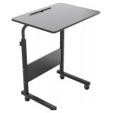 DlandHome Rolling Laptop Desk Stand Up Adjustable Mobile Laptop Desk, 23.6 Inches Medium Size Side Table, Movable w/Tablet Slot & Wheels, Portable Stand for Bed Sofa Black DlandHome Rolling Laptop Desk Stand Up Adjustable Mobile Laptop Desk, 23.6 Inches Medium Size Side Table, Movable w/Tablet Slot & Wheels, Portable Stand for Bed Sofa Black