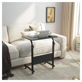 DlandHome Rolling Laptop Desk Stand Up Adjustable Mobile Laptop Desk, 23.6 Inches Medium Size Side Table, Movable w/Tablet Slot & Wheels, Portable Stand for Bed Sofa Black DlandHome Rolling Laptop Desk Stand Up Adjustable Mobile Laptop Desk, 23.6 Inches Medium Size Side Table, Movable w/Tablet Slot & Wheels, Portable Stand for Bed Sofa Black
