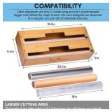 18 Inch Large Foil Wrap Dispenser with Cutter, 2 in 1 Aluminum Butcher Parchment Paper Freezer Tin Wax Cling Foil Plastic Wrap Organizer for Kitchen Drawer Bamboo Saran Storage Roll Holder 18 Inch Large Foil Wrap Dispenser with Cutter, 2 in 1 Aluminum Butcher Parchment Paper Freezer Tin Wax Cling Foil Plastic Wrap Organizer for Kitchen Drawer Bamboo Saran Storage Roll Holder
