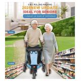 Retails for $120! 3 Wheel Walkers for Seniors,2025 New Ultra Lightweight Foldable Walker for Elderly,Extra Wide Basket for Seniors and Adults with Large Aluminum (Blue) Retails for $120! 3 Wheel Walkers for Seniors,2025 New Ultra Lightweight Foldable Walker for Elderly,Extra Wide Basket for Seniors and Adults with Large Aluminum (Blue)