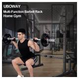 Uboway Barbell Rack Squat Stand Adjustable Bench Press Rack 550LBS Max Load Multi-Function Weight Lifting Home Gym Fitness Uboway Barbell Rack Squat Stand Adjustable Bench Press Rack 550LBS Max Load Multi-Function Weight Lifting Home Gym Fitness