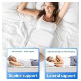 Lumbar Support Pillow for Sleeping, Adjustable Lumbar Support Cushion with Ergonomic Curve, Soft Silk Cotton Lumber Pillow, 360 Wraparound Design for Bed, Office Chair & Car Seat Lumbar Support Pillow for Sleeping, Adjustable Lumbar Support Cushion with Ergonomic Curve, Soft Silk Cotton Lumber Pillow, 360 Wraparound Design for Bed, Office Chair & Car Seat