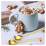 Coffee Spoons Gold Silverware Christmas 6 Pieces Small Stainless Steel Flatware Xmas Decorative Pendants Cute Drinking Stirrers for Festive and Daily Kitchen Utensils Coffee Spoons Gold Silverware Christmas 6 Pieces Small Stainless Steel Flatware Xmas Decorative Pendants Cute Drinking Stirrers for Festive and Daily Kitchen Utensils