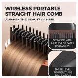 Sevoure Capsule Hair Straightener & Styler, Mini Cordless Hair Straightener Comb Portable Heat Hair Brush for Travel USB Rechargeable Hair Straightener Brush Straight Hair Dual-Use (Black) Sevoure Capsule Hair Straightener & Styler, Mini Cordless Hair Straightener Comb Portable Heat Hair Brush for Travel USB Rechargeable Hair Straightener Brush Straight Hair Dual-Use (Black)