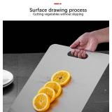 Generic Stainless Steel Cutting Board for Kitchen, 13.4'' x 9'' Non Toxic Cutting Board Chopping Board for Meat Cheese Bread Vegetable Fruit, Silver Generic Stainless Steel Cutting Board for Kitchen, 13.4'' x 9'' Non Toxic Cutting Board Chopping Board for Meat Cheese Bread Vegetable Fruit, Silver