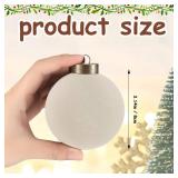 15 Pcs Velvet Christmas Balls Bulk Flocked Christmas Tree Ball Ornaments Plastic Xmas Decorative Hanging Ornaments(Creamy White,3.15 Inch) - Retail: $34 15 Pcs Velvet Christmas Balls Bulk Flocked Christmas Tree Ball Ornaments Plastic Xmas Decorative Hanging Ornaments(Creamy White,3.15 Inch) - Retail: $34