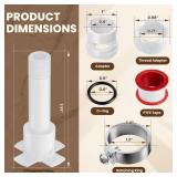 Four in One Tub Adapter, Bathtub Faucet Adapter Slip Fit for Copper, Universal Fits 1/2'' Copper Pipe, 1/2'' IPS and 3/4'' IPS, Tub Spout Diverter Repair Kit with Assembly Tool Four in One Tub Adapter, Bathtub Faucet Adapter Slip Fit for Copper, Universal Fits 1/2'' Copper Pipe, 1/2'' IPS and 3/4'' IPS, Tub Spout Diverter Repair Kit with Assembly Tool