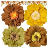 4 PCS 20 Brown Yellow Giant Paper Flowers Boho Baby Shower Party Decorations Thanksgiving Fall Autumn Large Tissue Pom Poms Neutral Floral Rustic Crepe Paper Flowers for Wall Birthday Wedding Garden - 4 PCS 20 Brown Yellow Giant Paper Flowers Boho Baby Shower Party Decorations Thanksgiving Fall Autumn Large Tissue Pom Poms Neutral Floral Rustic Crepe Paper Flowers for Wall Birthday Wedding Garden -