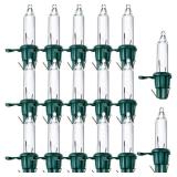 200 Count Replacement Christmas Tree Light Bulbs 2.5v 0.425 Watt Mini Replacement Light Bulb Incandescent Wire String Lights Prelit Xmas Tree Decoration(Green Base with Warm White Bulb) - Retail: $14 200 Count Replacement Christmas Tree Light Bulbs 2.5v 0.425 Watt Mini Replacement Light Bulb Incandescent Wire String Lights Prelit Xmas Tree Decoration(Green Base with Warm White Bulb) - Retail: $14