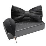 Men's Handmade Feather Pre-tied Bow tie and Brooch Set. - Retail: $15 Men's Handmade Feather Pre-tied Bow tie and Brooch Set. - Retail: $15