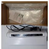 Vacuum Sealer, Equipped With 20 Vacuum Sealed Bags, Fully Automatic Dry and Wet Dual Use Food Vacuum Sealer Machine, One Click Intelligent Operation, Digital Display - Retail: $70 Vacuum Sealer, Equipped With 20 Vacuum Sealed Bags, Fully Automatic Dry and Wet Dual Use Food Vacuum Sealer Machine, One Click Intelligent Operation, Digital Display - Retail: $70
